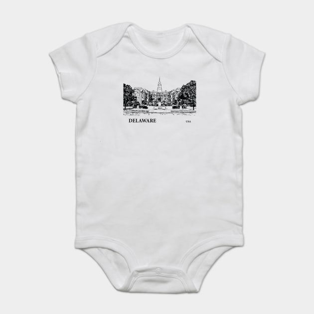 Delaware State USA Baby Bodysuit by Lakeric